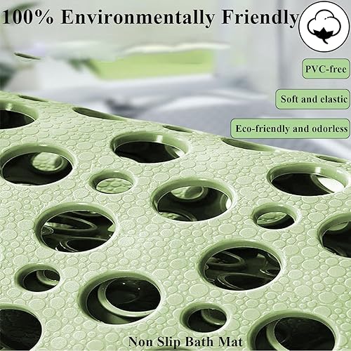 Miniatura 3 de Casa and Beyond - Tapete de ducha seguro, antideslizante, lavable, antideslizante, con ventosas y orificios de drenaje, diseño texturizado suave,