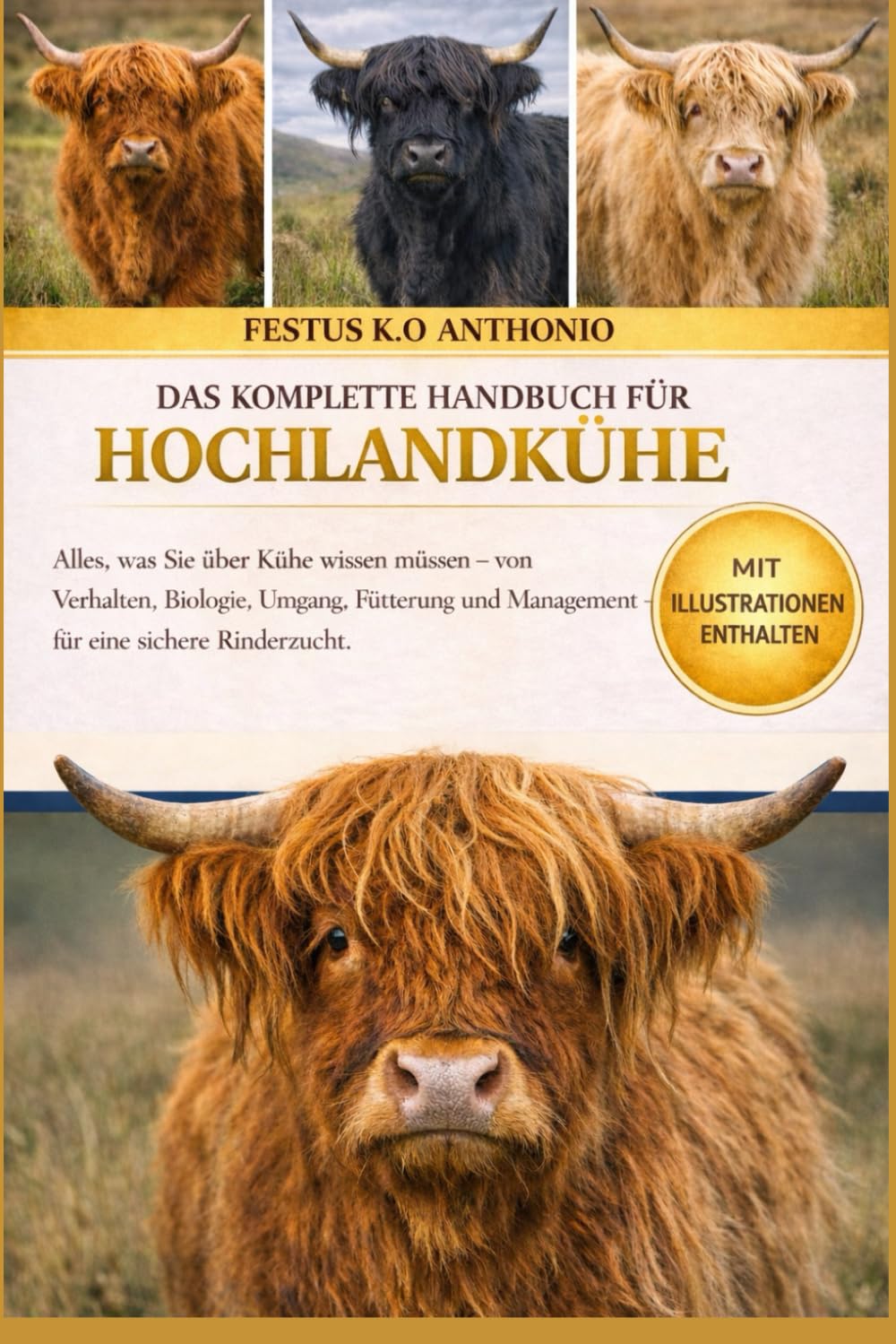 DAS KOMPLETTE HANDBUCH FÜR HOCHLANDKÜHE: Alles, was Sie über Kühe wissen müssen – von Verhalten, Biologie, Umgang, Fütterung und Management – für eine sichere Rinderzucht.