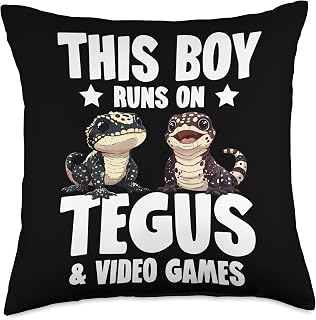 Tegu Enclosure Lizard Owner Terrarium Enclosure Tegu Throw Pillow