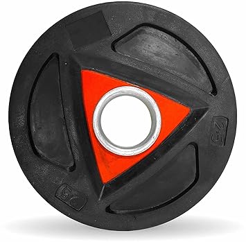 YMD Rubber Weight Plate; Gym Weight Plates; Olympic Rubber Weight 2.5KGX2PC Black Weight Plate (5 kg)