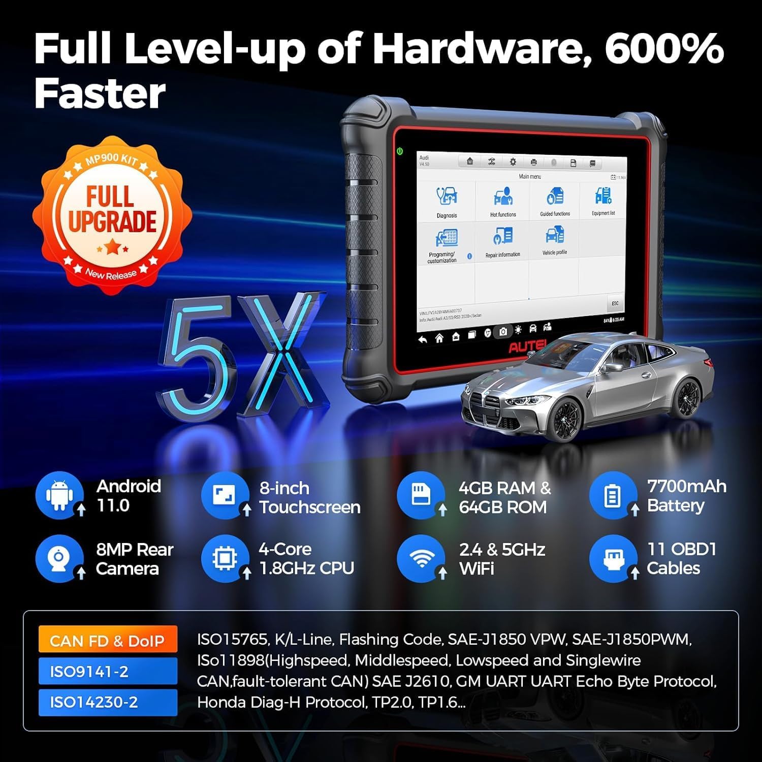 Autel MaxiPRO MP900E KIT hardware specifications