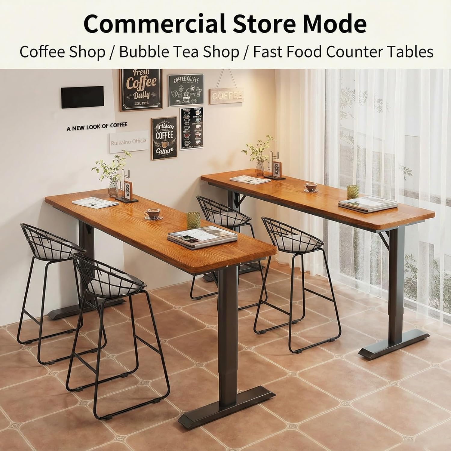Kitchen Breakfast Bar Bar Table Metal Frame Pub Coffee Desk Can Bear 200kg Liftable Breakfast Bar Table for Home Kitchen Breakfast Dining,Pub(Grey Oak,100cm(39.3"))