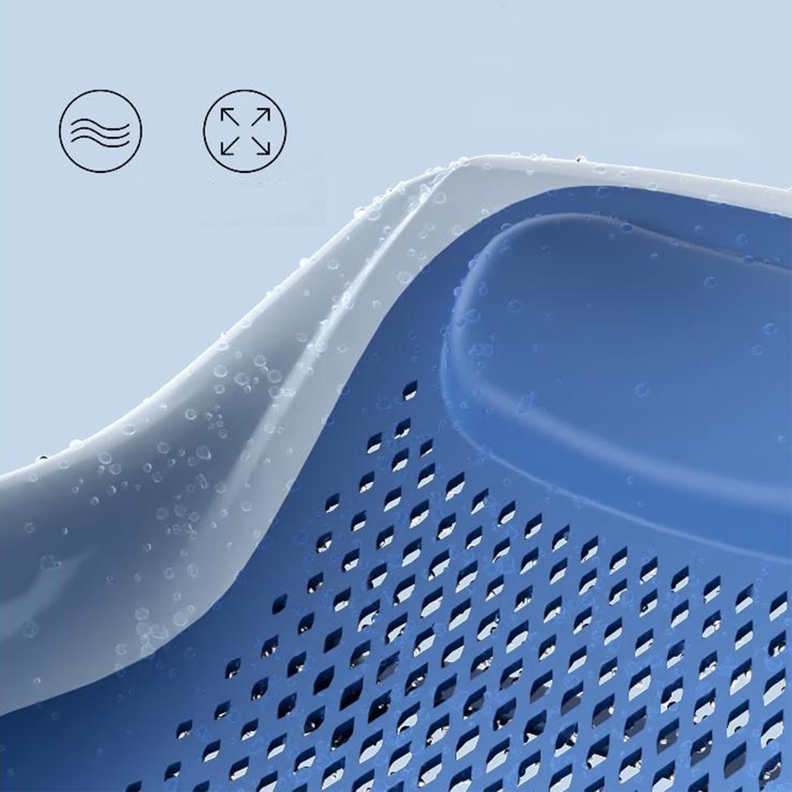 Supporto per Bagnetto Pieghevole Bagnetto Pieghevole Staffa di Supporto Sdraiata Seggiolino Ergonomico Antiscivolo per Neonati (Blu)