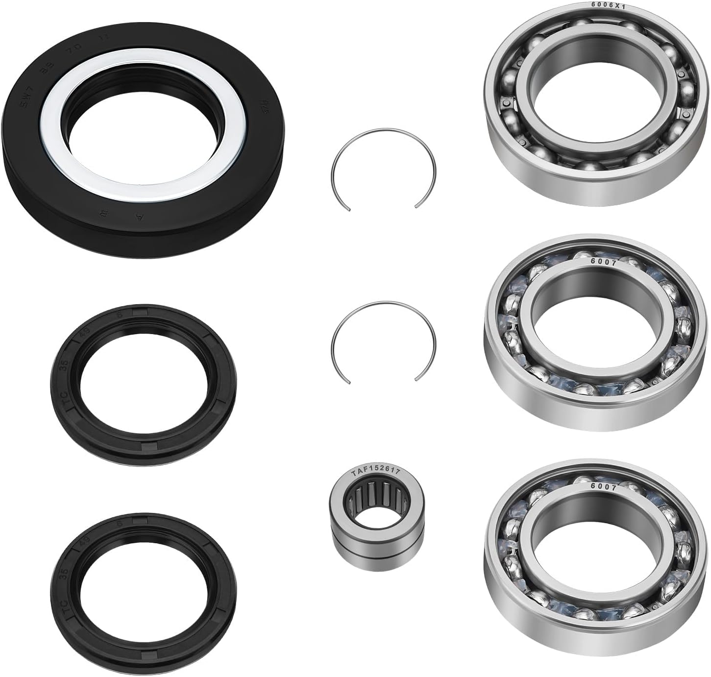 M MATI Rear Differential Bearing Seal Kit for Honda Rancher 420 4x4 2x4 Foreman 500 520 4x4 2012-2024 91053-HR3-W51 91062-HP0-A01 96100-60073-00