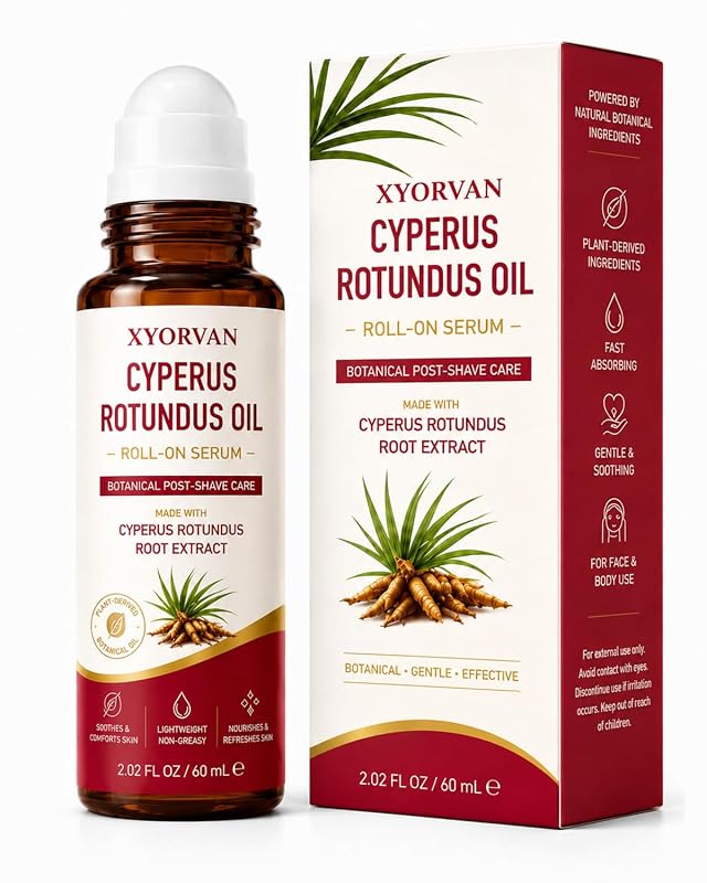 Óleo de Cyperus Rotundus XYORVAN para cuidados após remoção de pelos, sérum roll-on, 60 mL