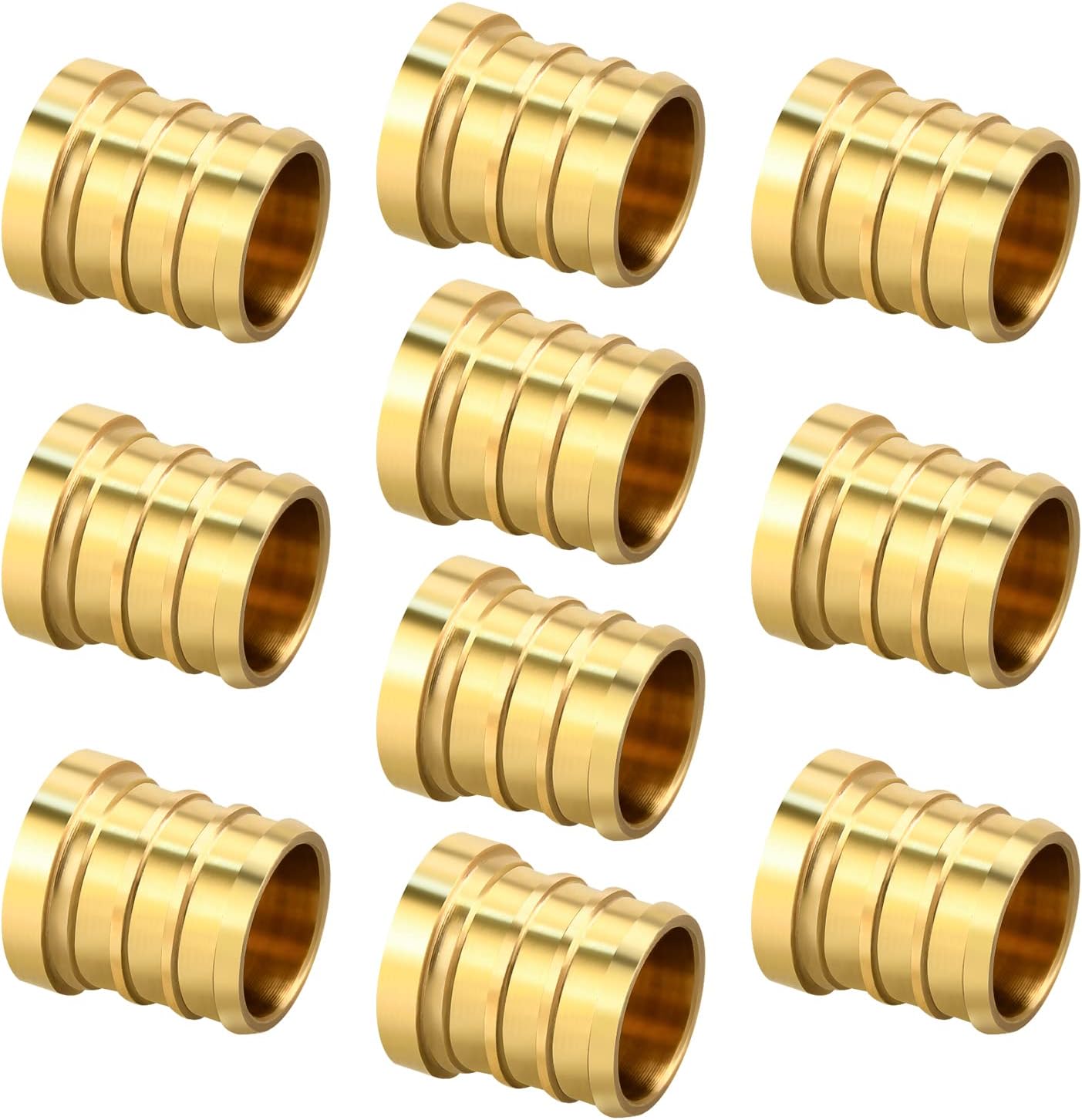 10 Pack PEX Barb Plug End Cap, 3/4" PEX Caps, PEX Barb Plug End Cap, Brass PEX Barb