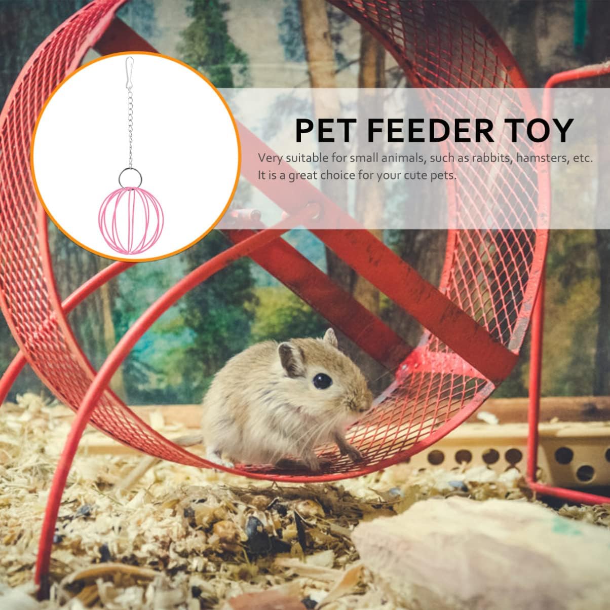 Mipcase 12pcs Hamster Feeding Set Hanging Pendant Toy for Hamster Play and Enrichment Creative Pet Feeder for Animals Random Colors