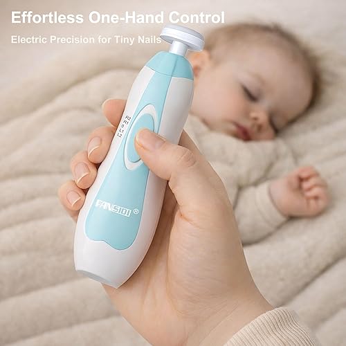 Miniatura 3 de Fansidi Recortador de uñas eléctrico mejorado Lima de uñas para bebé fácil y segura, pulidor de uñas suave preciso de 4 etapas + cortauñas
