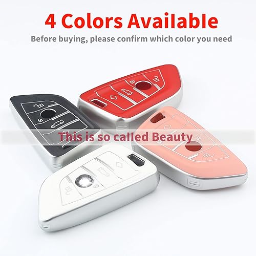 Miniatura 4 de BMW - Funda para llave de coche, forma de hoja para BMW Serie 1, 2, 5, 7, BMW X1, X3, X5, X6