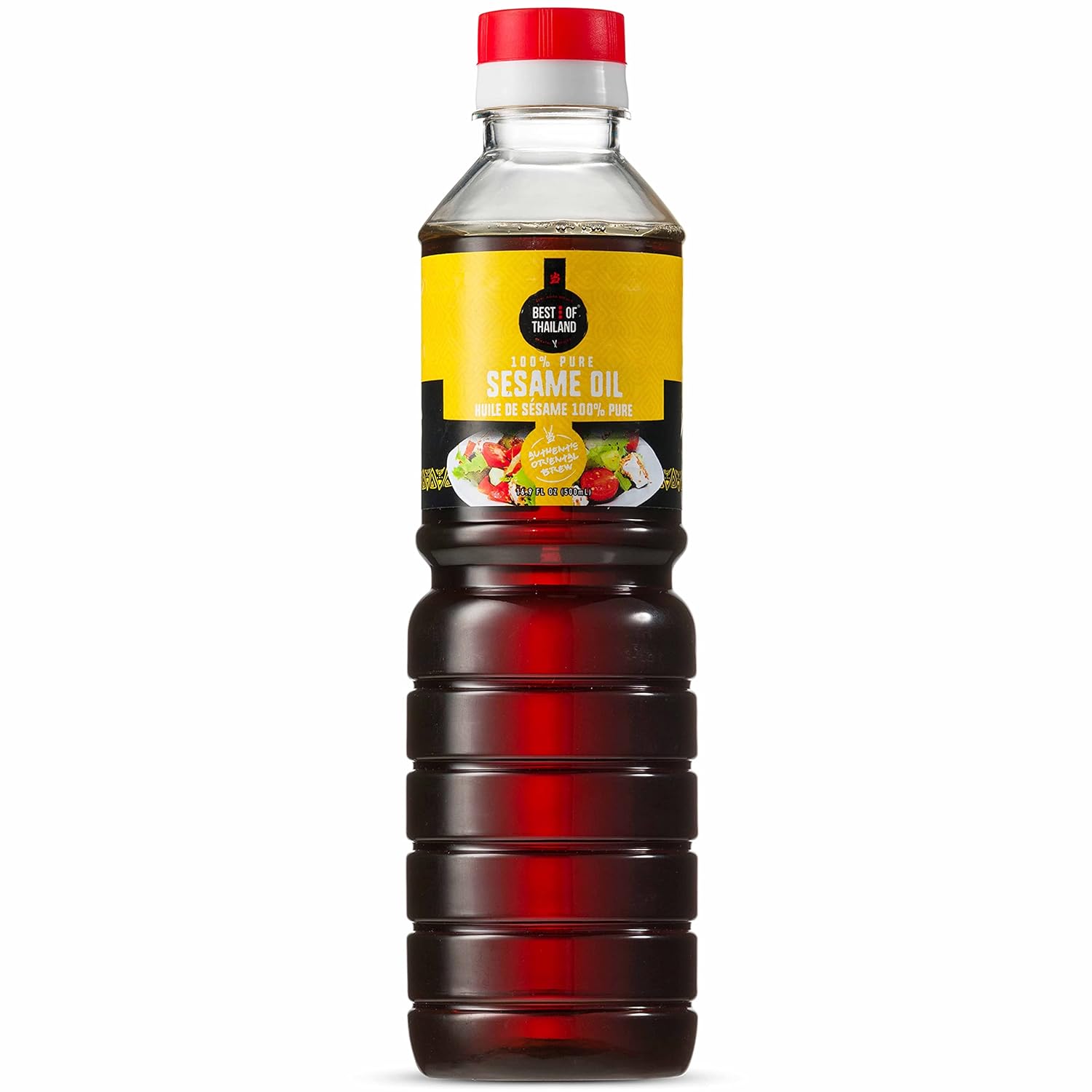 Best of Thailand Fat-Free Sesame Oil, Gluten-Free No MSG Kosher Marinade Dressing for Asian Cooking, Sushi, Salads 16.9oz