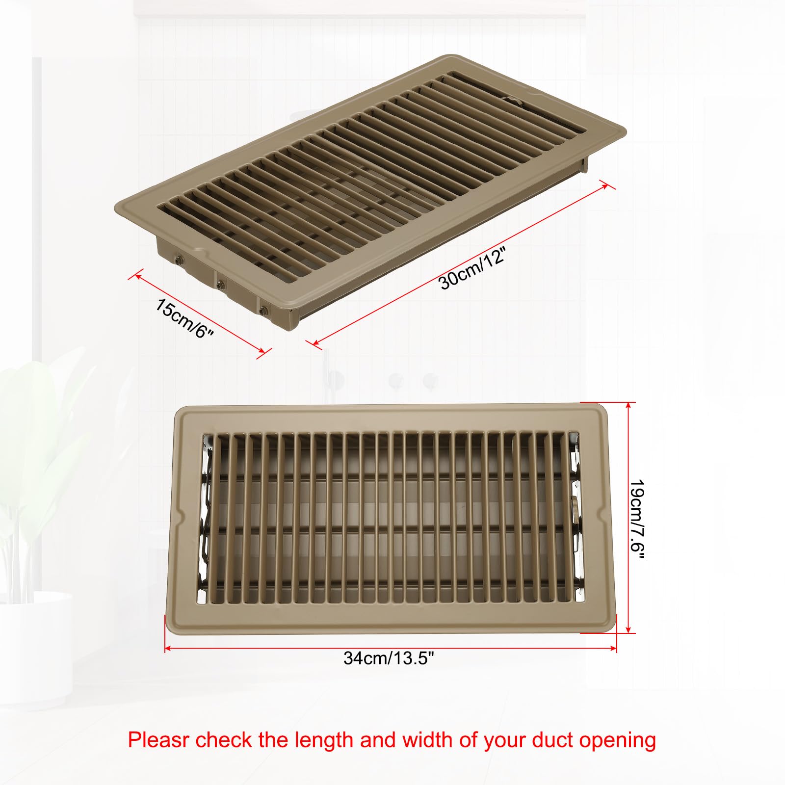 PATIKIL 12 x 6 Inch Floor Register - Image 2