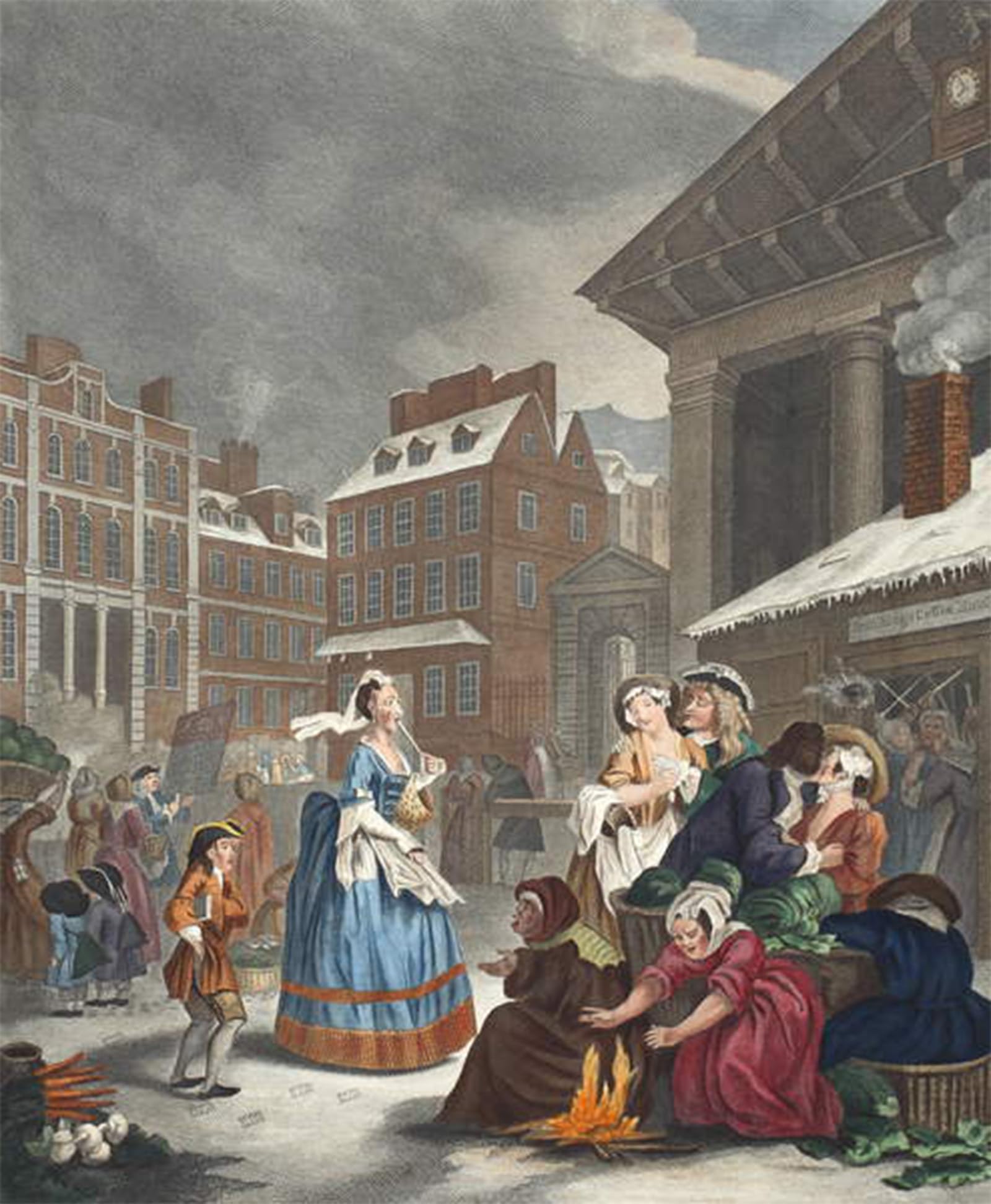 Serendipitp No Frame Aesthetic Poster Photo Wall Print Retro Picture Times Of The Day Morning By William Hogarth Modern Wall Artwork For Home Decor 60X90cm