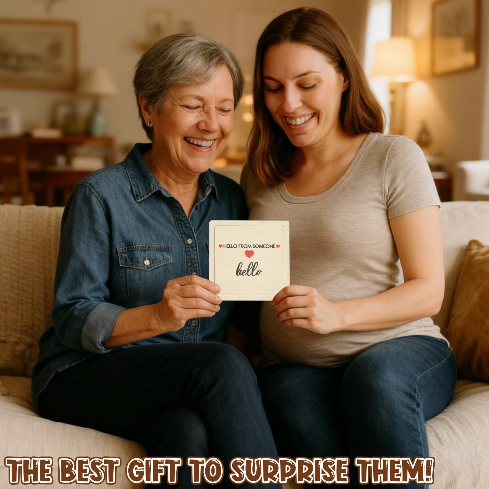 Baby Announcement Sign, Surprise Pregnancy Announcement for Grandparents Ultrasound Picture Frames Gift Supplies - Image 4