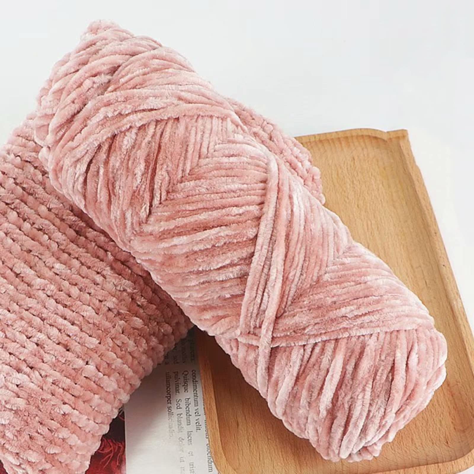 10 Stück 100 G Chenille-Samt-Garn, Weich, Gemischt, Strickwolle, Häkelgarn, Handgefertigt, DIY, Schal, Mantel, Babydecke, 135 M,C-02