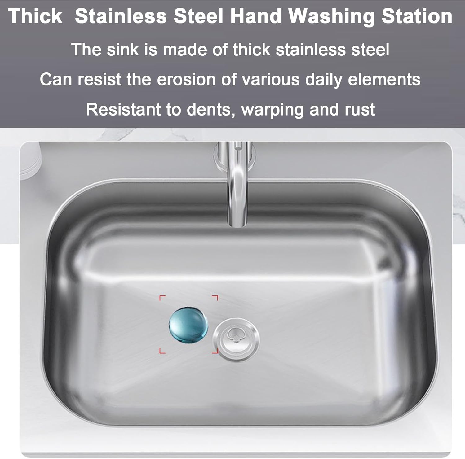 Wall Mount Bathroom Vessel Sink, Heavy Duty Stainless Steel Floating Wash Hand Basin Sink, Commercial Hand Washing Station Vanity Sink, Utility Sink for Bar Garage RV School