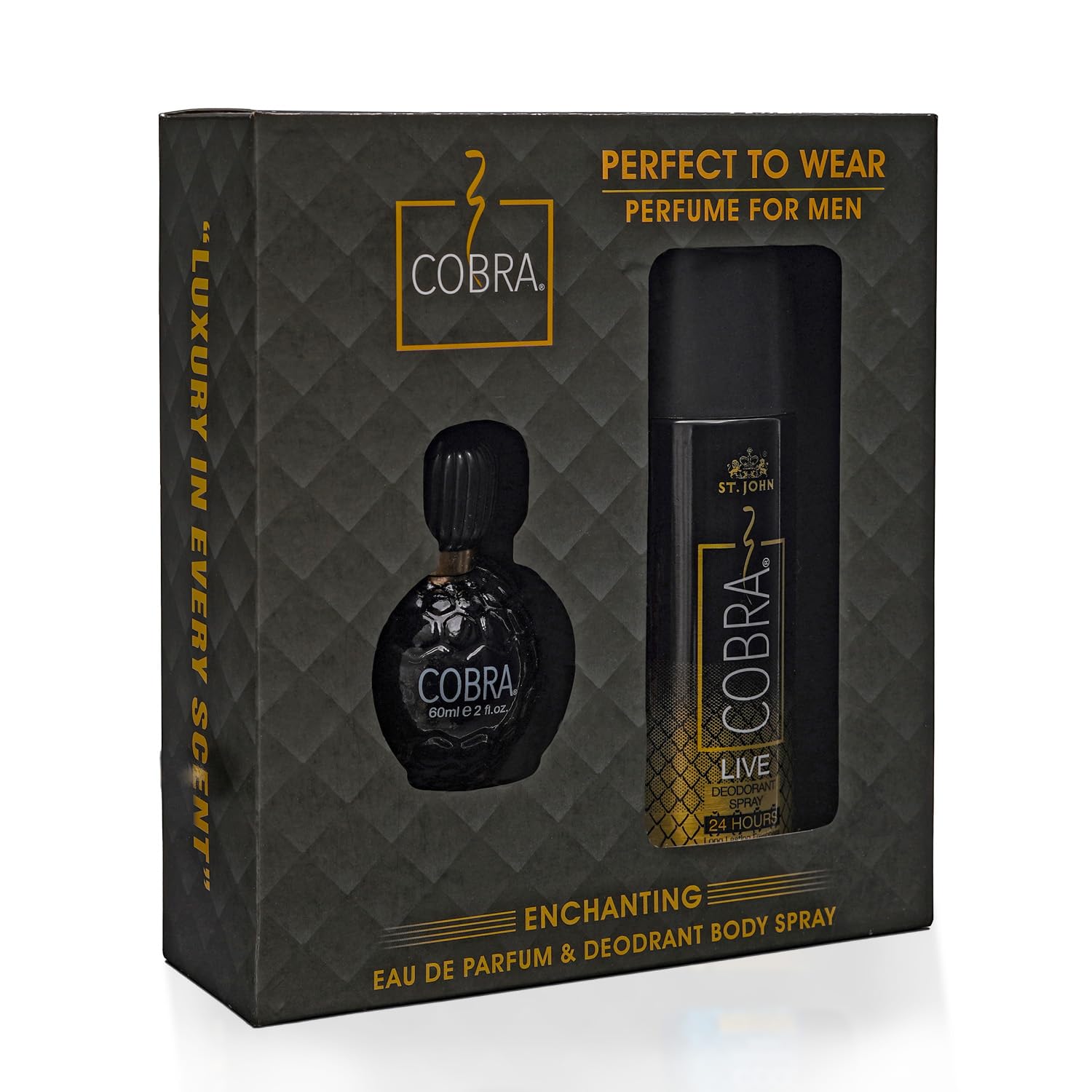 ST. JOHN Cobra Unisex Perfume Gift Pack | Live Deodorant 150ml & Limited Edition Perfume 60ml | Long-Lasting Fragrance for Men & Women-image-25