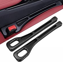 SARTE Car Seat Gap Filler Organizer Multifunction Console Side Storage Pocket Anti Slip Crevice Plug Front Seat Space Saver Car Phone Holder Interior Protector Car Organizer Accessory 2pcs Black