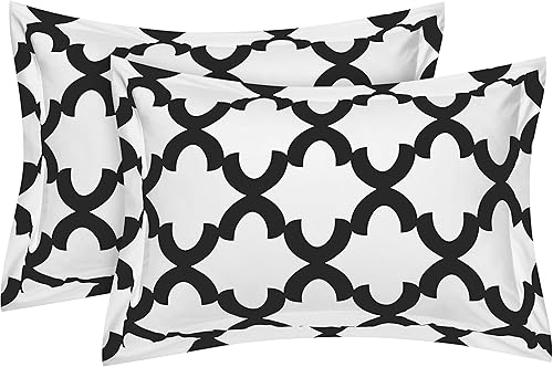 Miniatura 3 de Utopia Bedding - Juego de edredón estampado (Blanco, negro, Queen) con 2 fundas de almohada - Lujosa microfibra cepillada - Edredón alternativo al