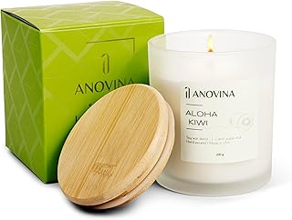 Anovina Fruity Scented Candle – Juicy Blend of Passionfruit, Pineapple, Kiwi & Coconut – Non-Toxic Soy Wax Blend – Candle Gifts for Women, Home or Kitchen