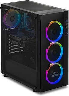 YEYIAN Katana X24 Gaming Desktop PC, Intel 12th Gen Alder Lake i5-12400F 6-Core 2.5GHz, GeForce RTX 3060 12GB GDDR6, 1TB NVMe SSD, 16GB DDR4 3200MHz, 4 ARGB, Win 11 Home 64-bit, WiFi 6, BT 5.2, 650W
