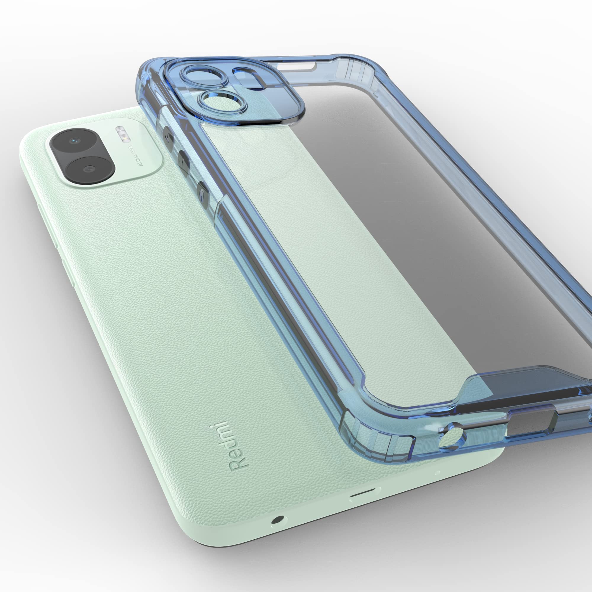 Cover + 3 Pellicole Vetro Temperato Per Xiaomi Redmi A1 / A2 – Trasparente TPU