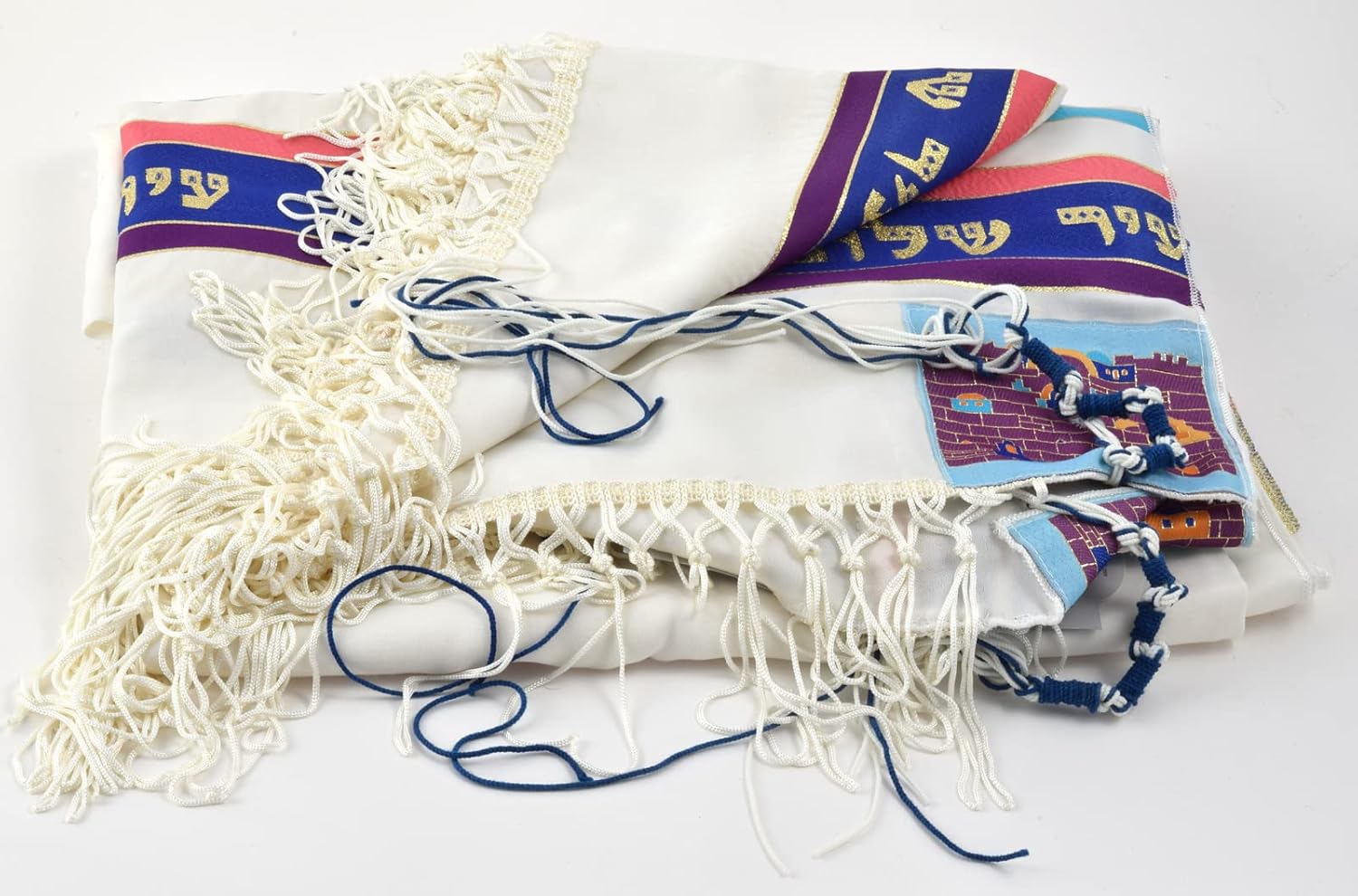 Thick Wool Radzyner Tekhelet Tzitzit Strings Made in Israel by Radzyn Chassidim Techelet Thread (4ct.)