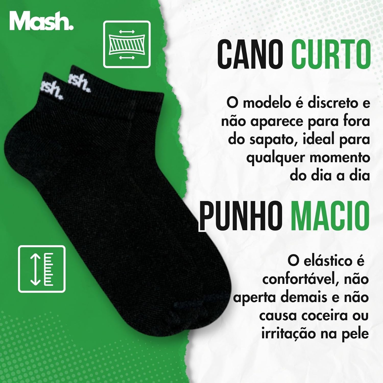 Kit 3 Pares Meia Sapatilha Cano Curto Esportiva Active Com Algodão Unissex Mash em promoção! Veja a oferta e mais achadinhos de Moda íntima 5 Hoje é o melhor dia para comprar Kit 3 Pares Meia Sapatilha Cano Curto Esportiva Active Com Algodão Unissex Mash com aquele preço maroto! Promoção! Aproveite a oferta! 5