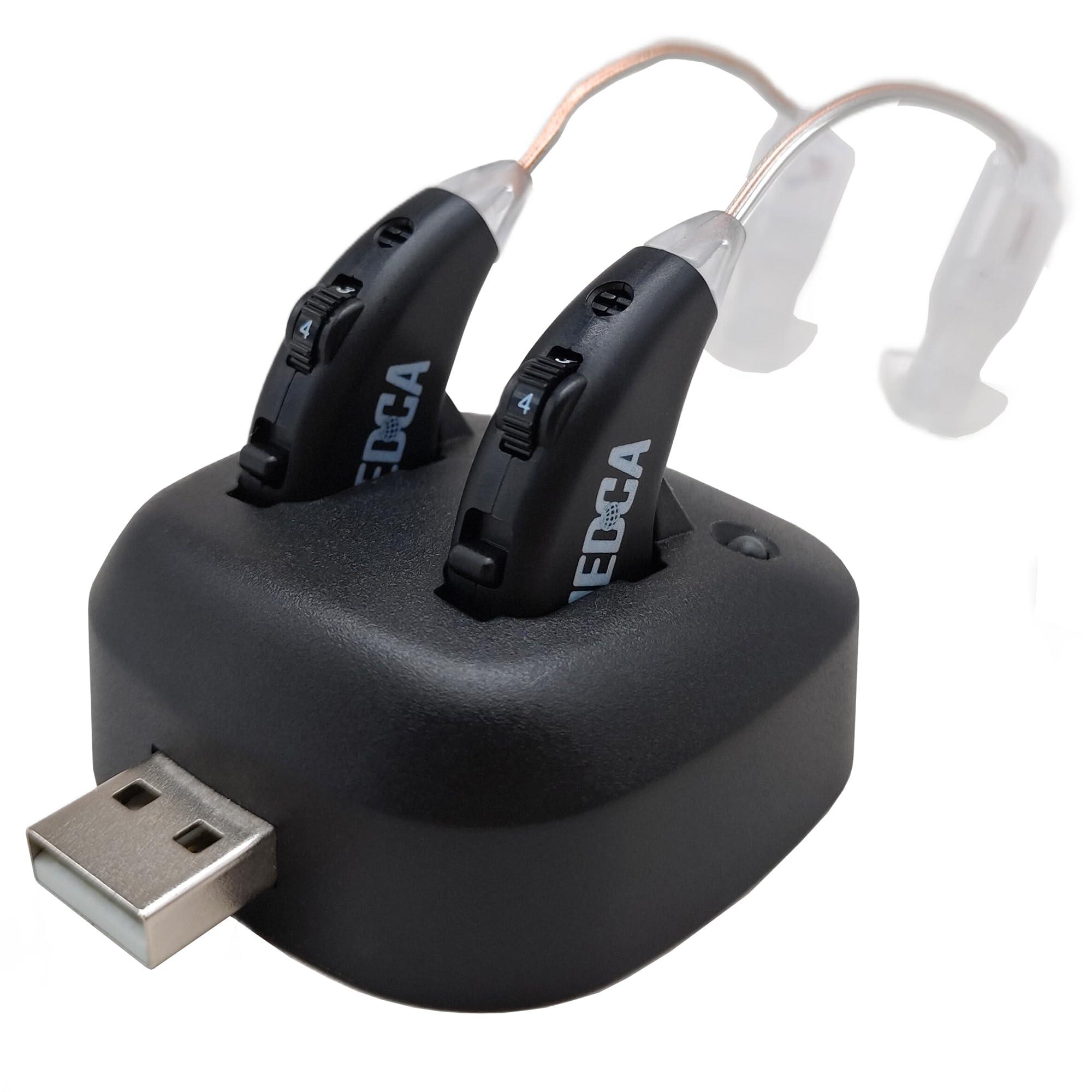 Set Digital - Par de Premium BTE Recargable Personal con Puerto USB