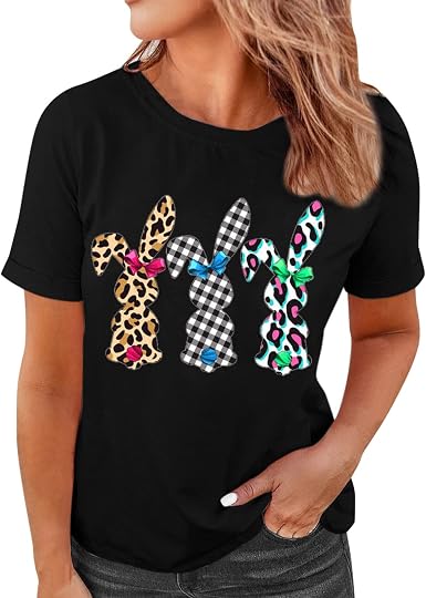 Amazon.com: Camisetas de Pascua para mujer, tallas grandes: camisetas de  Pascua para mujer, lindas camisetas con estampado de conejito, camisetas de  verano de manga corta, túnica : Ropa, Zapatos y Joyería