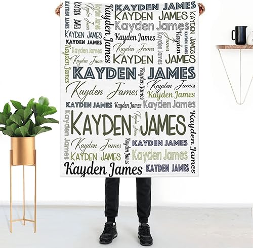 Miniatura 2 de Mantas de bebé personalizadas para niñas y niños, mantas de bebé personalizadas con nombre para niños y niñas, regalos personalizados para bebés,