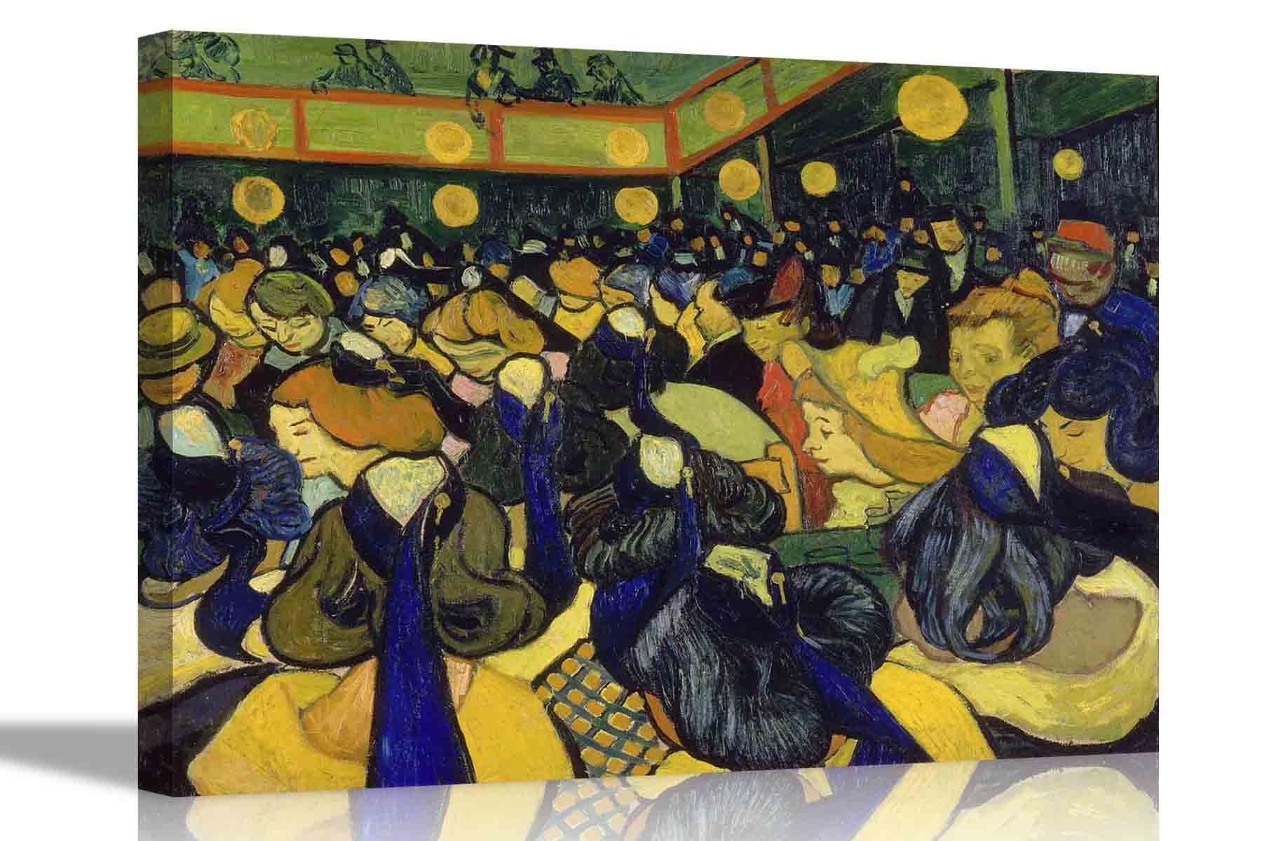 The Dance Hall in Arles by Vincent Van Gogh Classic Canvas Prints Home Office Bedroom Decoration Quality Art 86 x 61cm (34 x 24 inches) A1