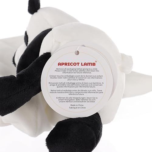 Miniatura 9 de Apricot Lamb Manta de seguridad de animales de peluche, panda, manta de personaje para guardería, felpa de lujo para acurrucarse (panda blanco, 10