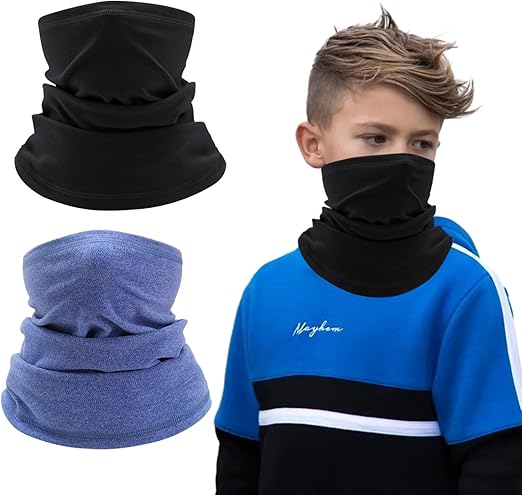 Scaldacollo Kiiwah Per Bambini - 2 Paia Multifunzione Per Sport E Freddo