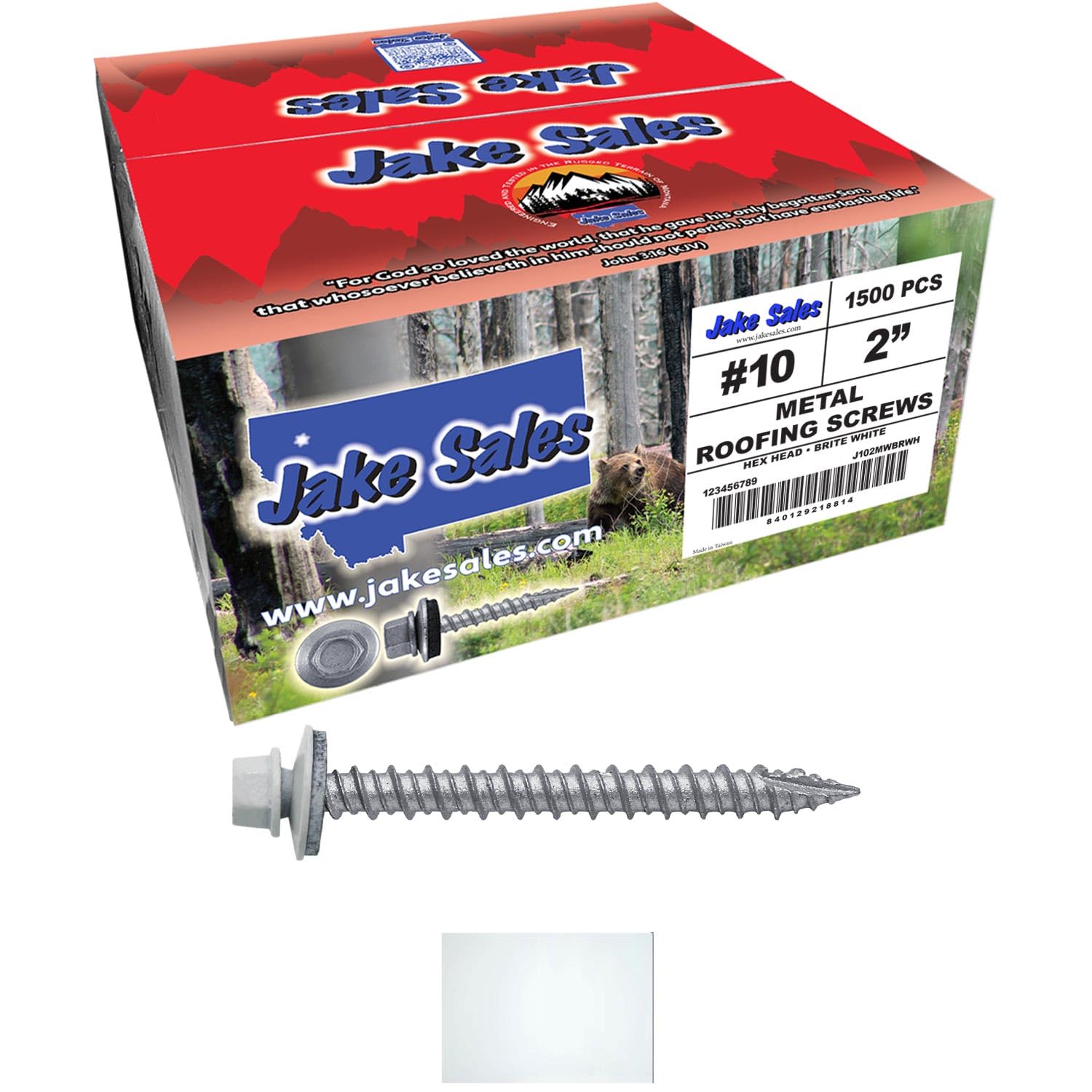 Charcoal Metal Roofing Screws - 10 Pack -12