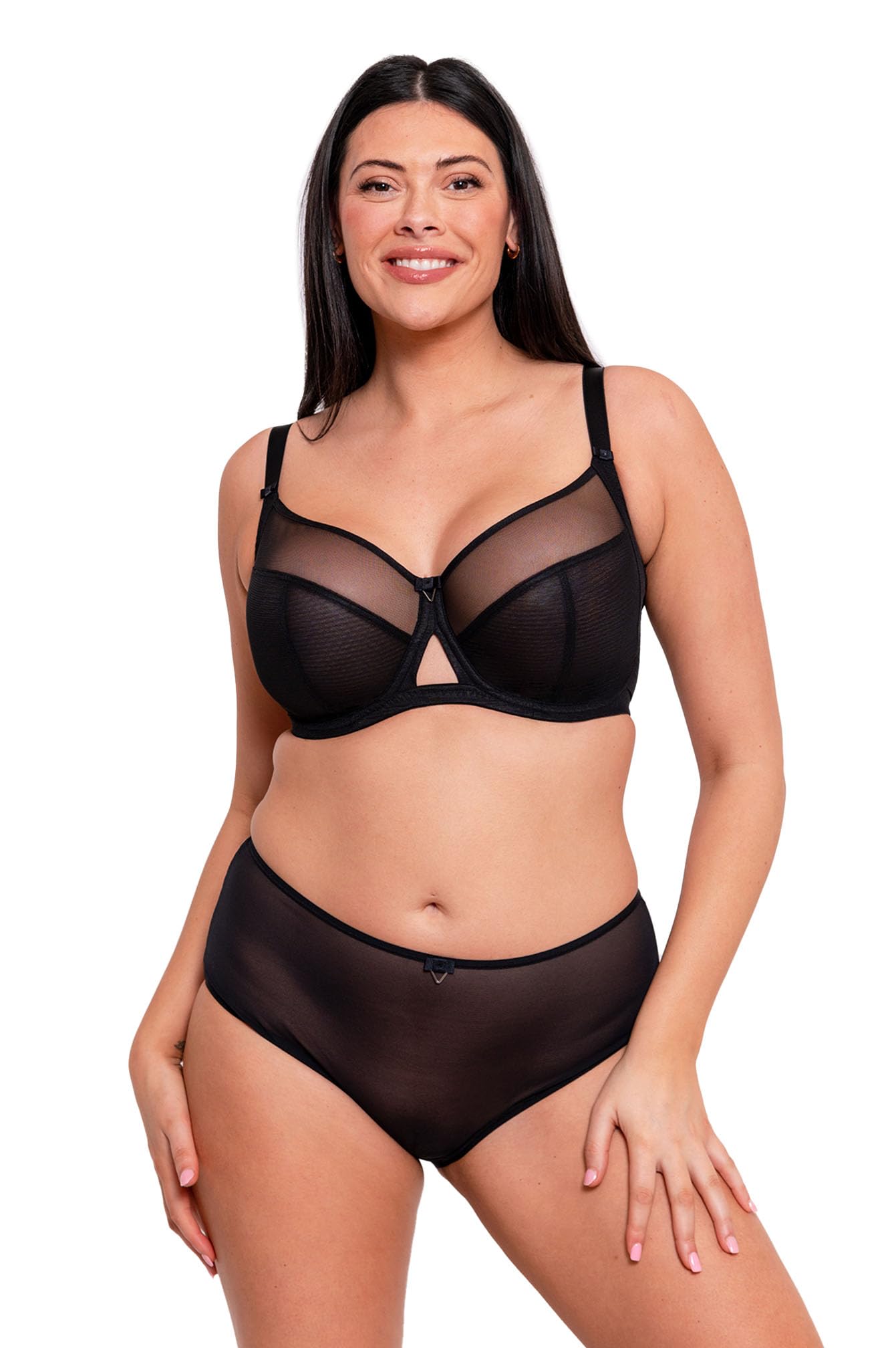 Curvy Kate Women's Black Victory Side Support Balcony Bra 32H