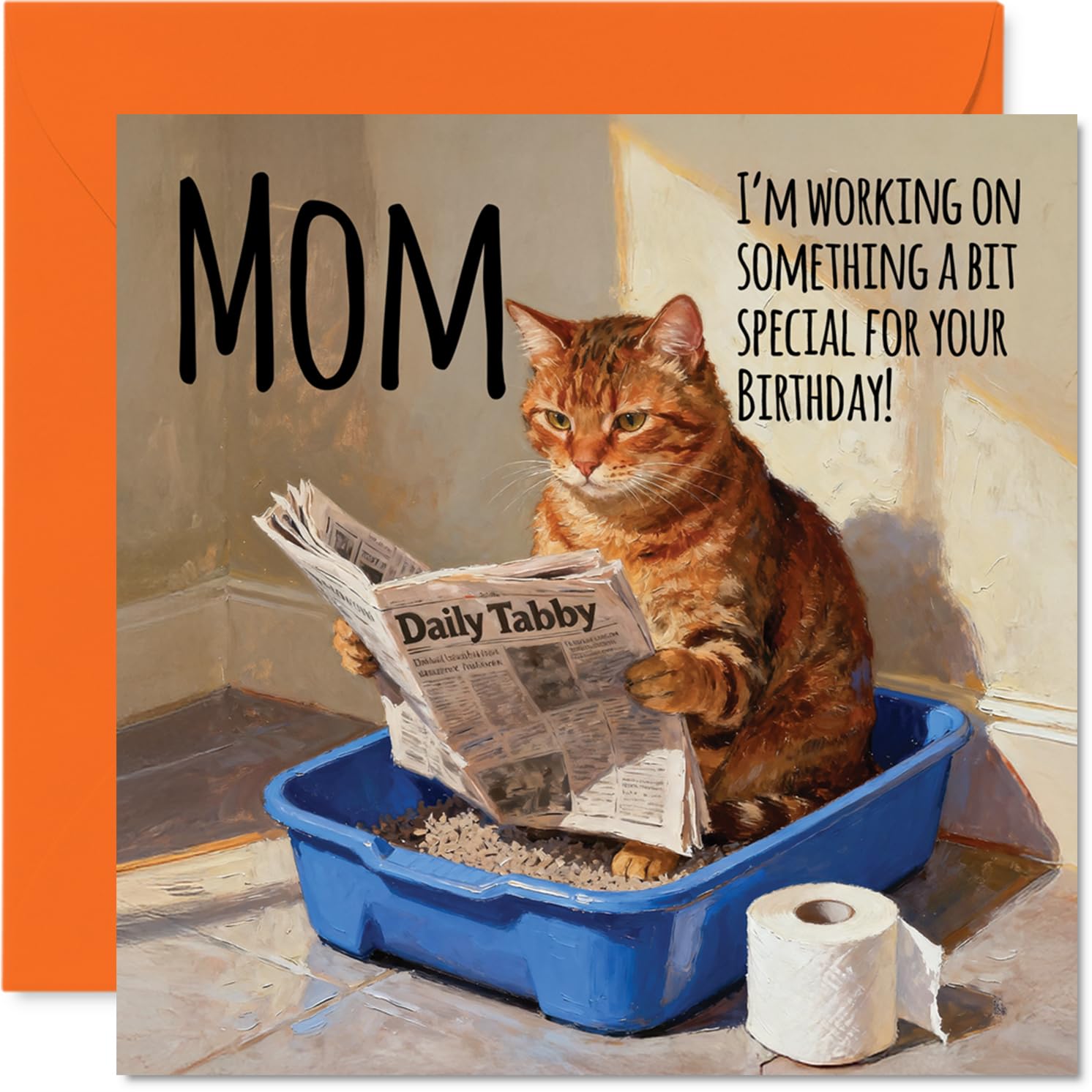 Mom Birthday Card, Working on Something Special
