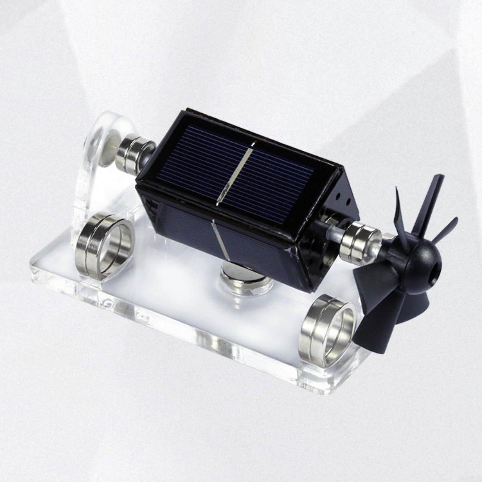 Modelo de motor de levitación magnética alimentado por energía solar, decoración creativa de escritorio ABS, con tecnología Maglev de 4 lados, para aprendizaje de ciencias educativas y