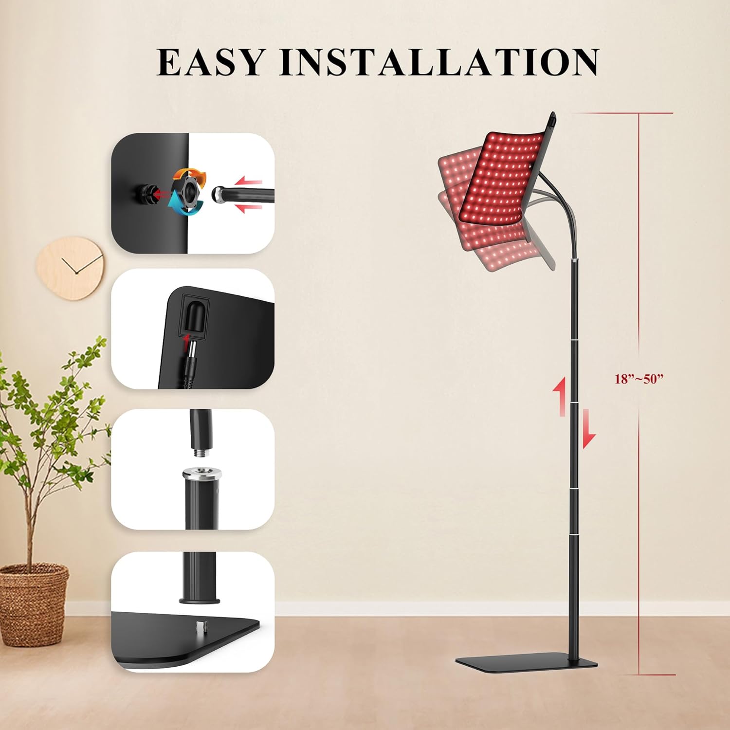 Red Light Therapy for Body, Infrared Light Therapy Panel with Stand, Red Light Therapy Lamp, 660nm Deed Red Light and 850nm - Image 8