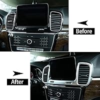 Vista 2 de YIWANG ABS Chrome Car Central Control Air Outlet Marco decorativo Trim para Mercedes Benz GLS GLE 2015-2019 (Plata)