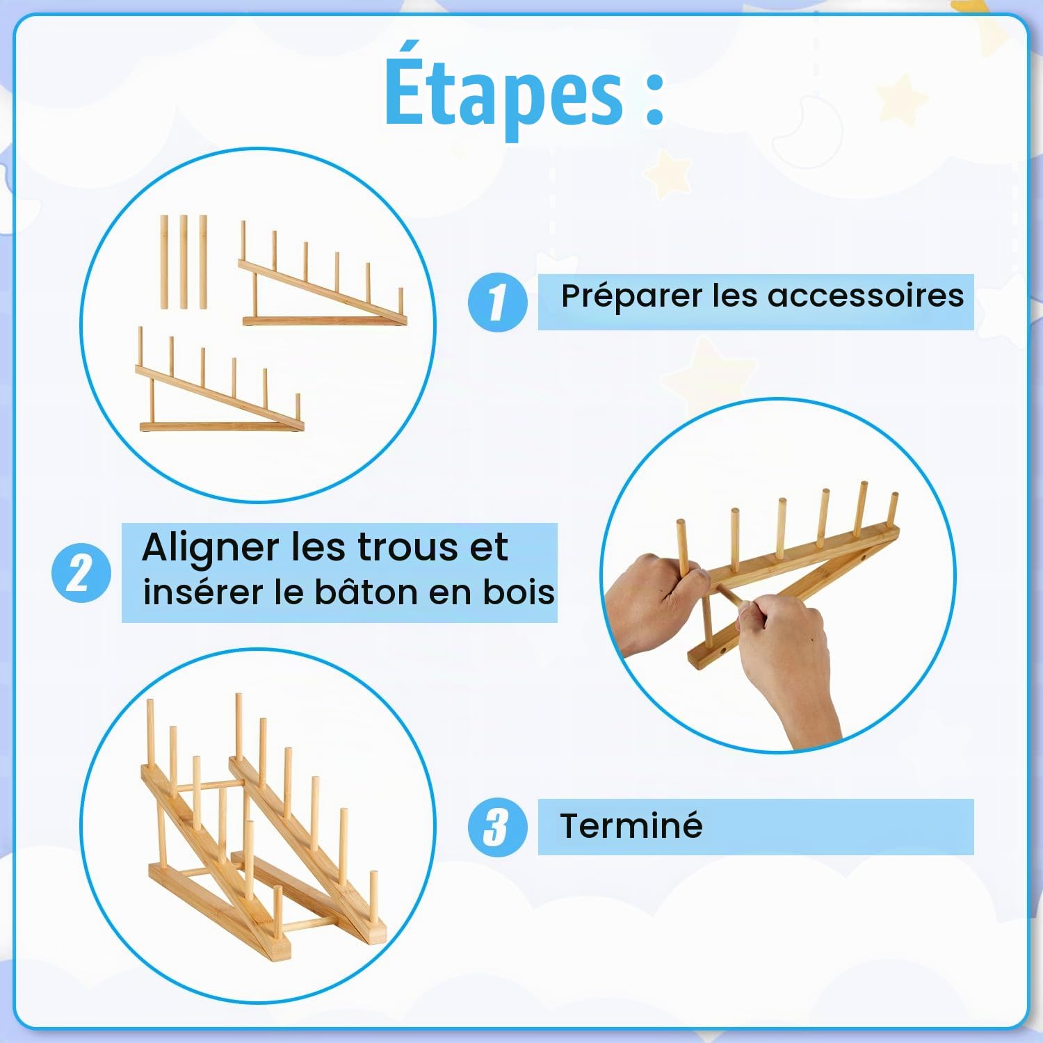 2pcs Support de Rangement pour Puzzles en Bois, Présentoir de Puzzles Inclinés Peut Contenir Jusqu'à 10 Ensembles Antidérapant Organisateur Puzzles Support pour Livres Amateurs de Collections