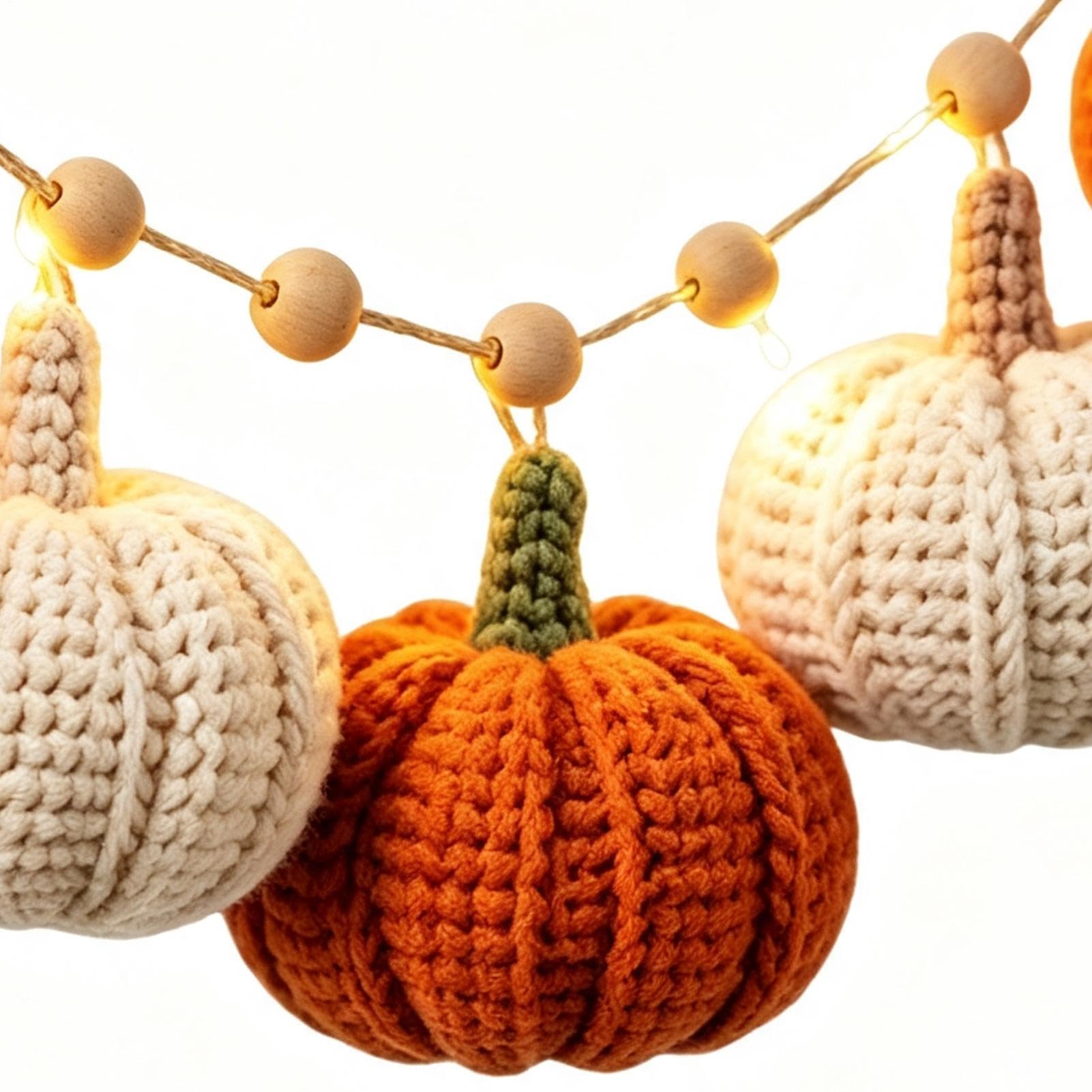 Halloween Kränze Für Die Haustür Dekoration, Gestrickt, Für Draußen Offene | Kürbis Lichter Kabel Lichter für Home Party Kamin Ernte Bauernhof Feiertage Außenbeleuchtung