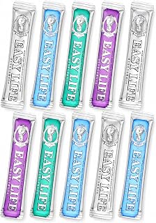 マウスウォッシュ 個包装 スティックタイプ 10本入り/80本入り 洗口液 11ml 携帯用 口臭ケア 口内洗浄 オーラルケア お試しセット 大容量 業務用 4種フレーバー ミント ライム ピーチ ブルーベリー 食後・外出先・旅行に便利 男女兼用，イージーライフ_洗口液_10本_お試し [並行輸入品]