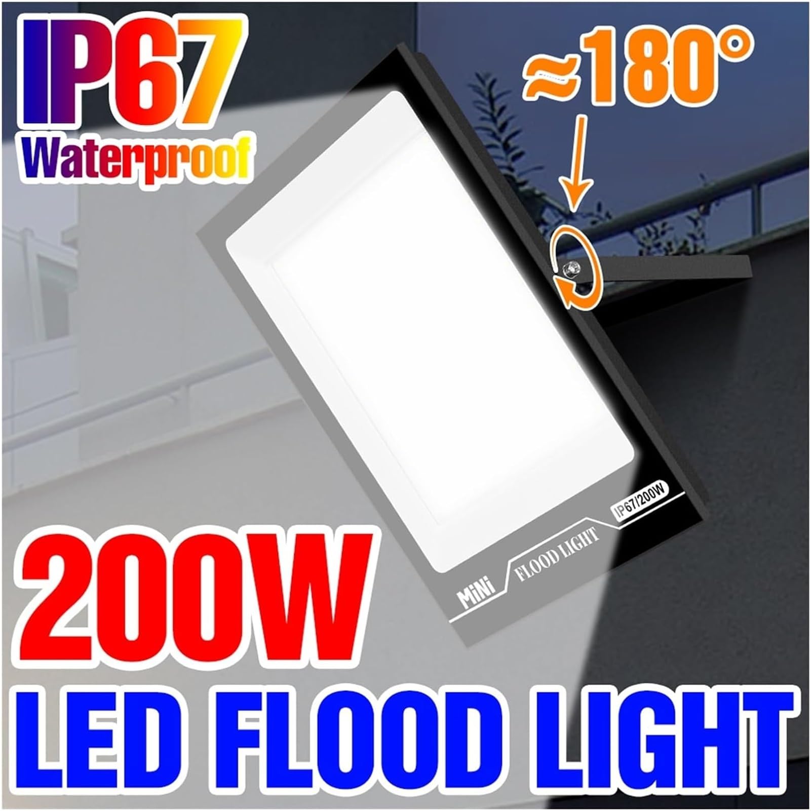 Lampy solarne zewnętrzne, IP67 Reflektor Lampa uliczna Kinkiet Lampara Oświetlenie zewnętrzne Krajobraz ogrodowy do patio(50w Cold White)
