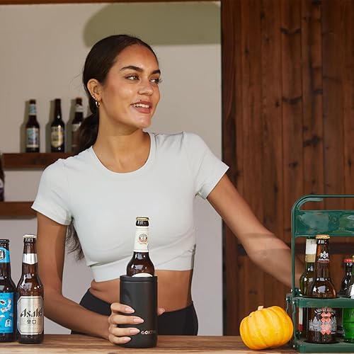 Miniatura 8 de COKTIK 4 en 1 enfriador de latas aislado, enfriador de latas delgadas de doble pared para latas de 12 oz regulares o delgadas y botellas de cerveza