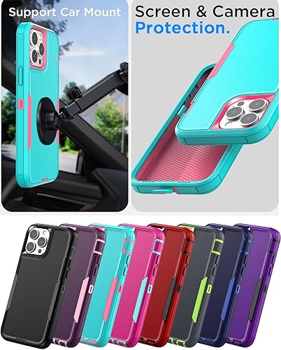 Miniatura 2 de AICase Funda para iPhone 1212 Pro, soporte magnético para automóvil, resistente de 2 capas, duradero, protección de grado militar, a prueba de