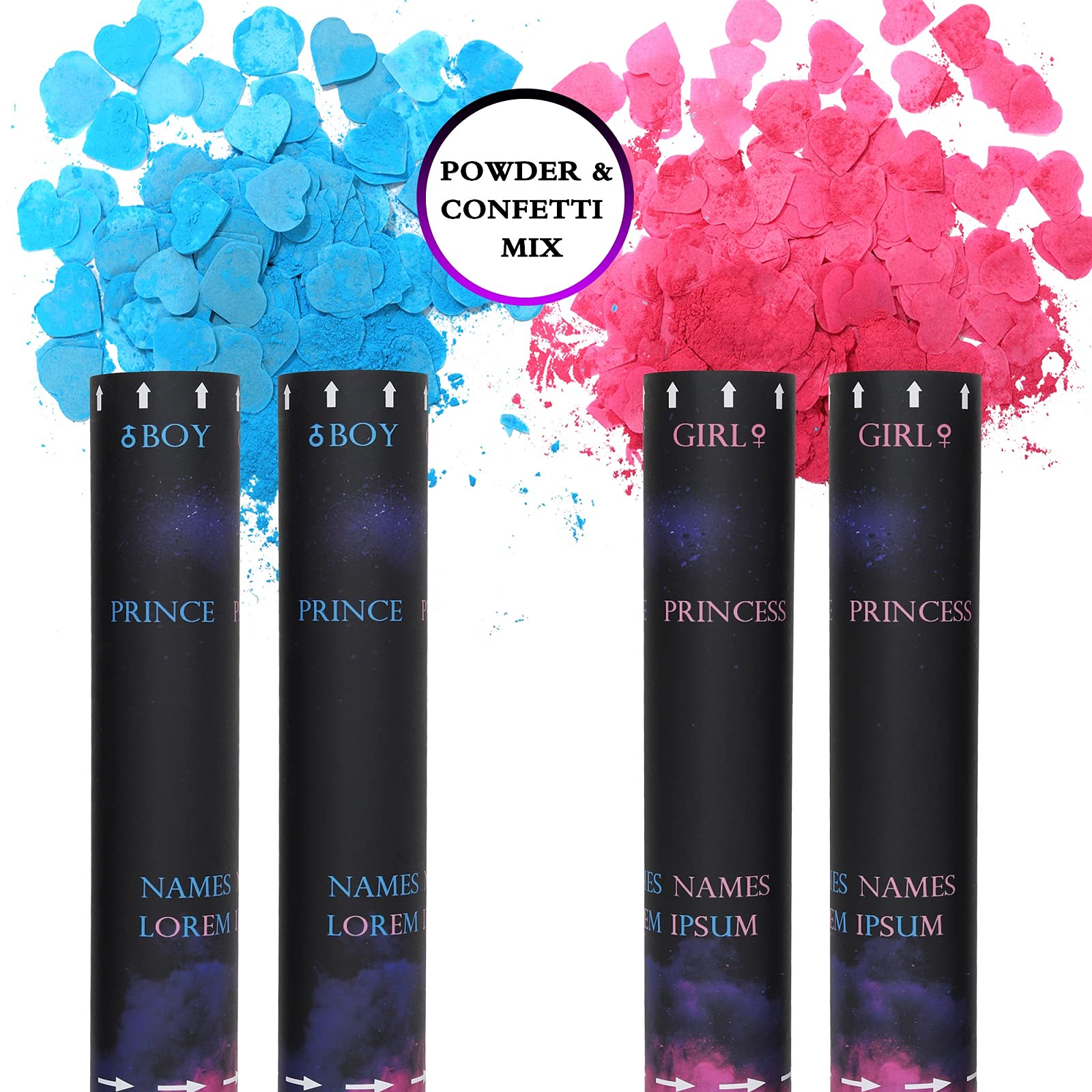 Canon à Poudre Et Confettis Gender Reveal - ROSE : Confettis Gender Reveal Party Sur Sparklers Club