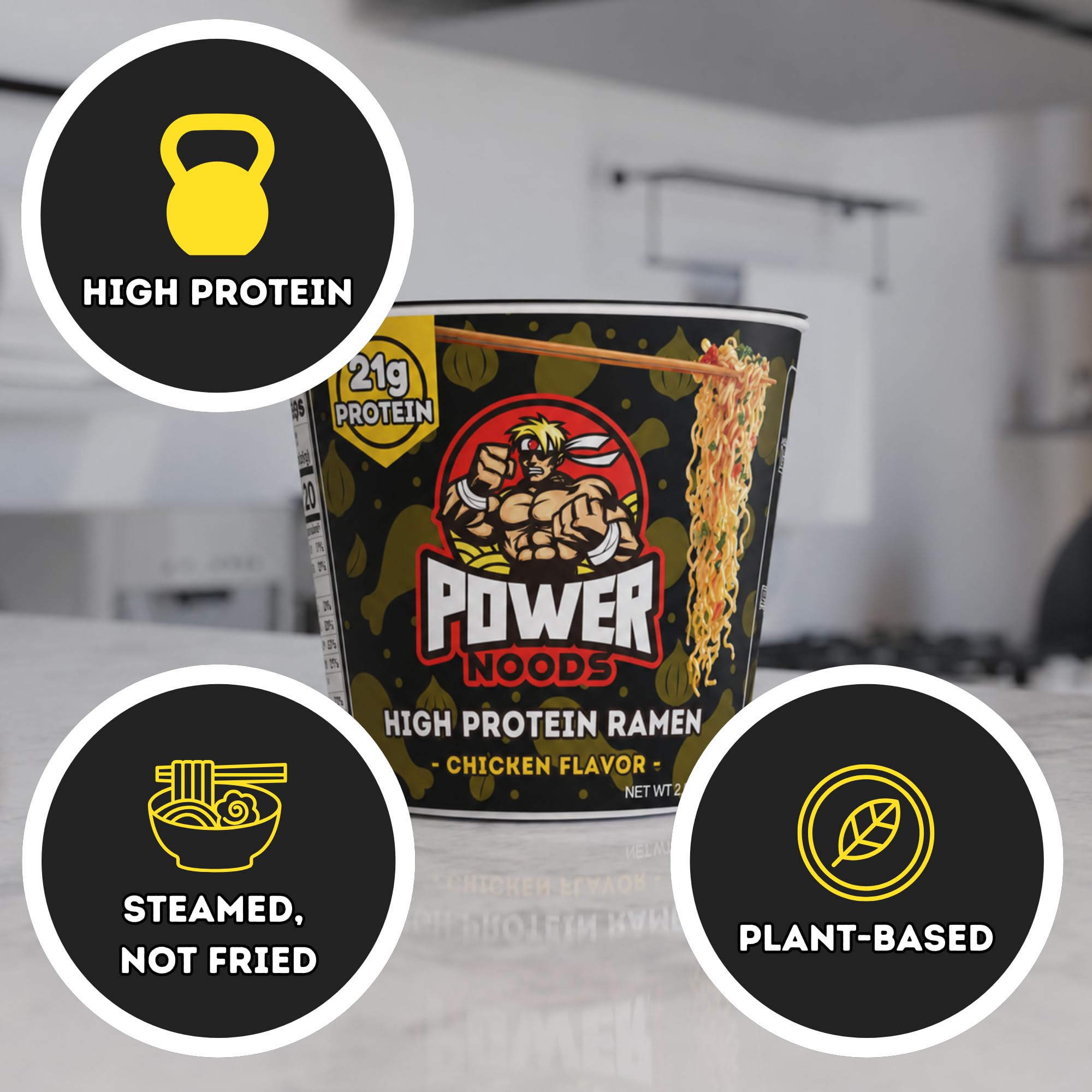 Power Noods Ramen de proteínas (paquete de 12)