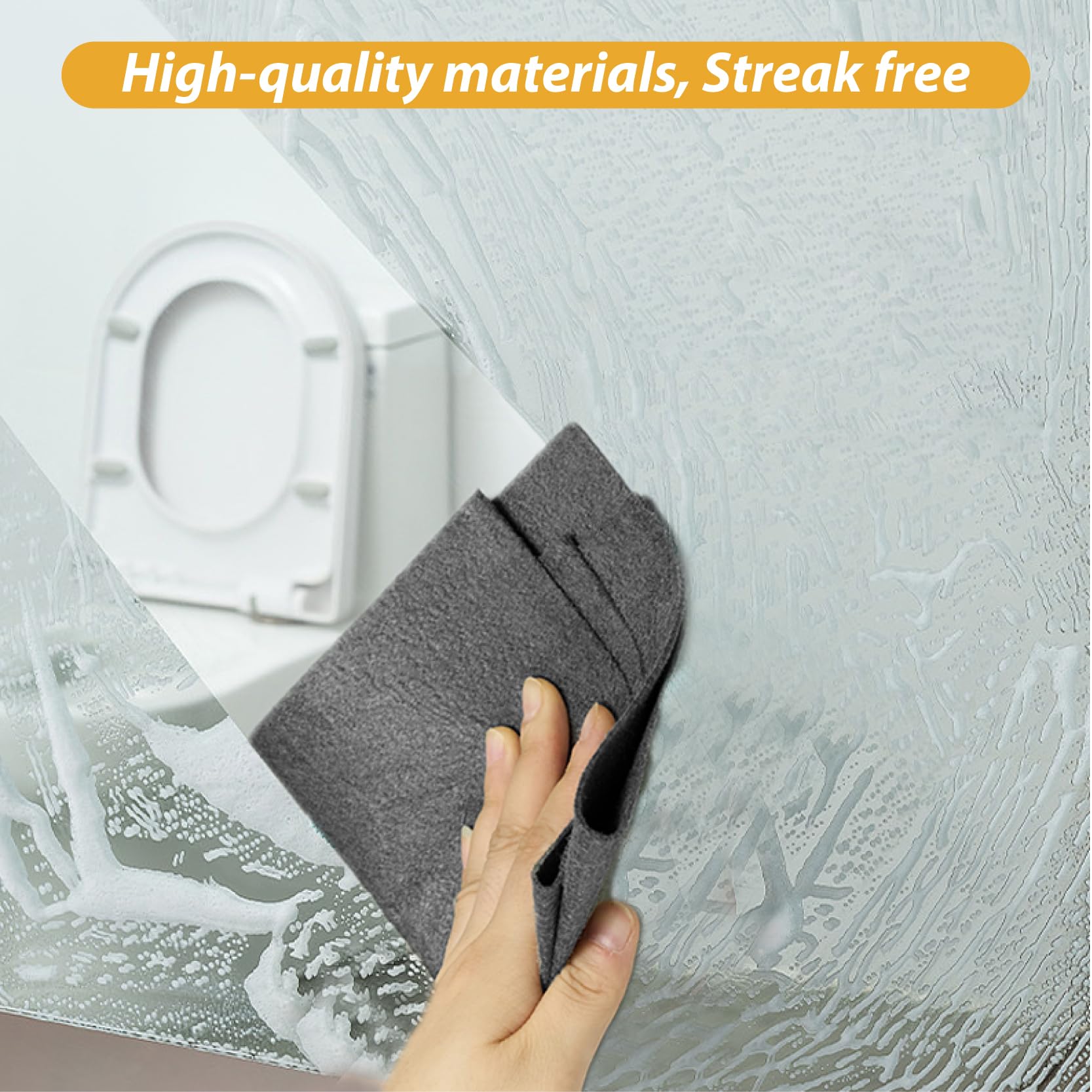 DyPinYise Thickened Magic Cleaning Cloth, 6Pcs Microfiber Cloth Reusable,Lint Free Cloth for Glass,Window, Mirror, Cars in use