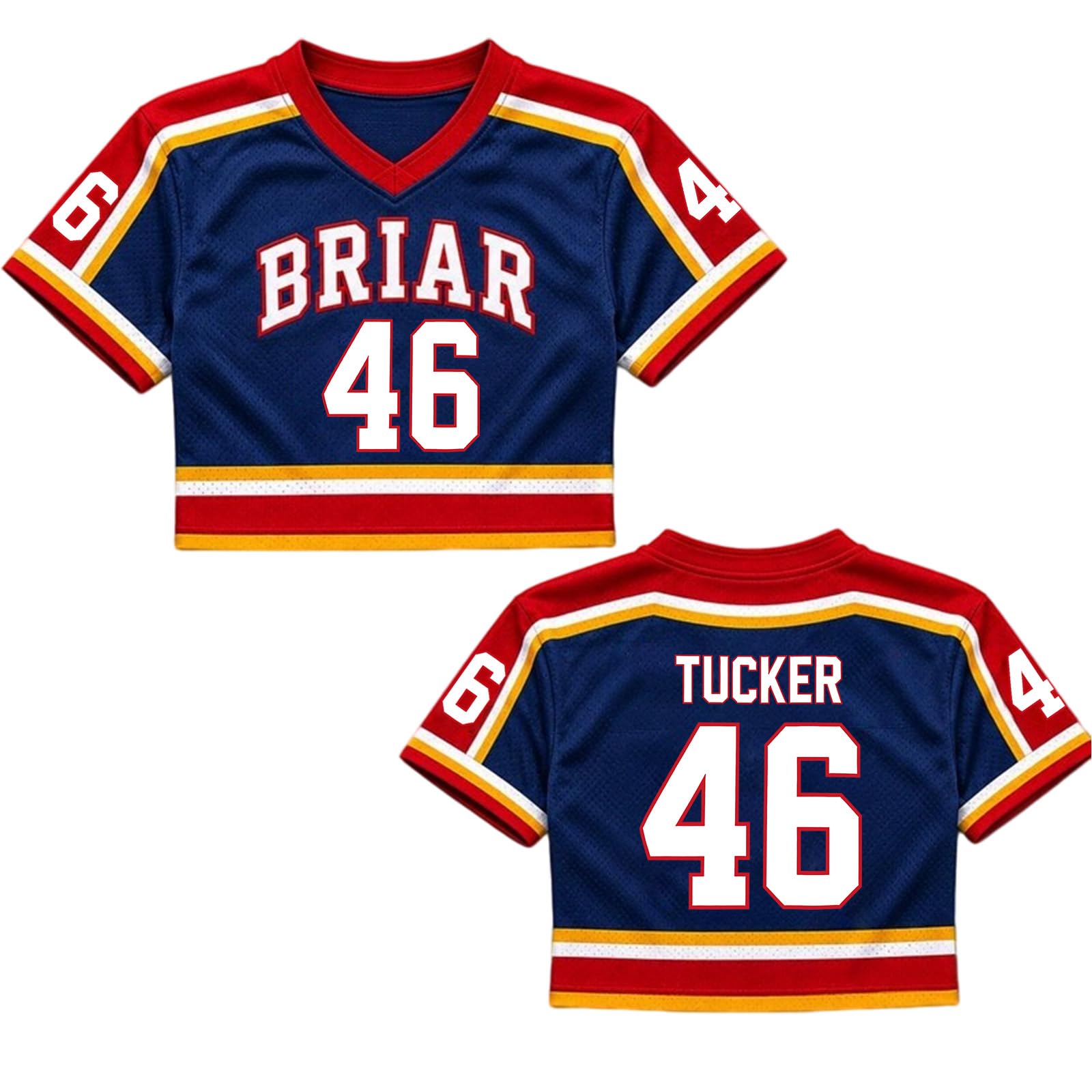 Off Campus Hockey Jersey Women Graham 44 & Logan 22 & Tucker 46 & Dean 66 Briar U Hockey Shirts Short Sleeve Briar University Shirts Sports Y2K Crop Tops Off Campus Merch for Fans