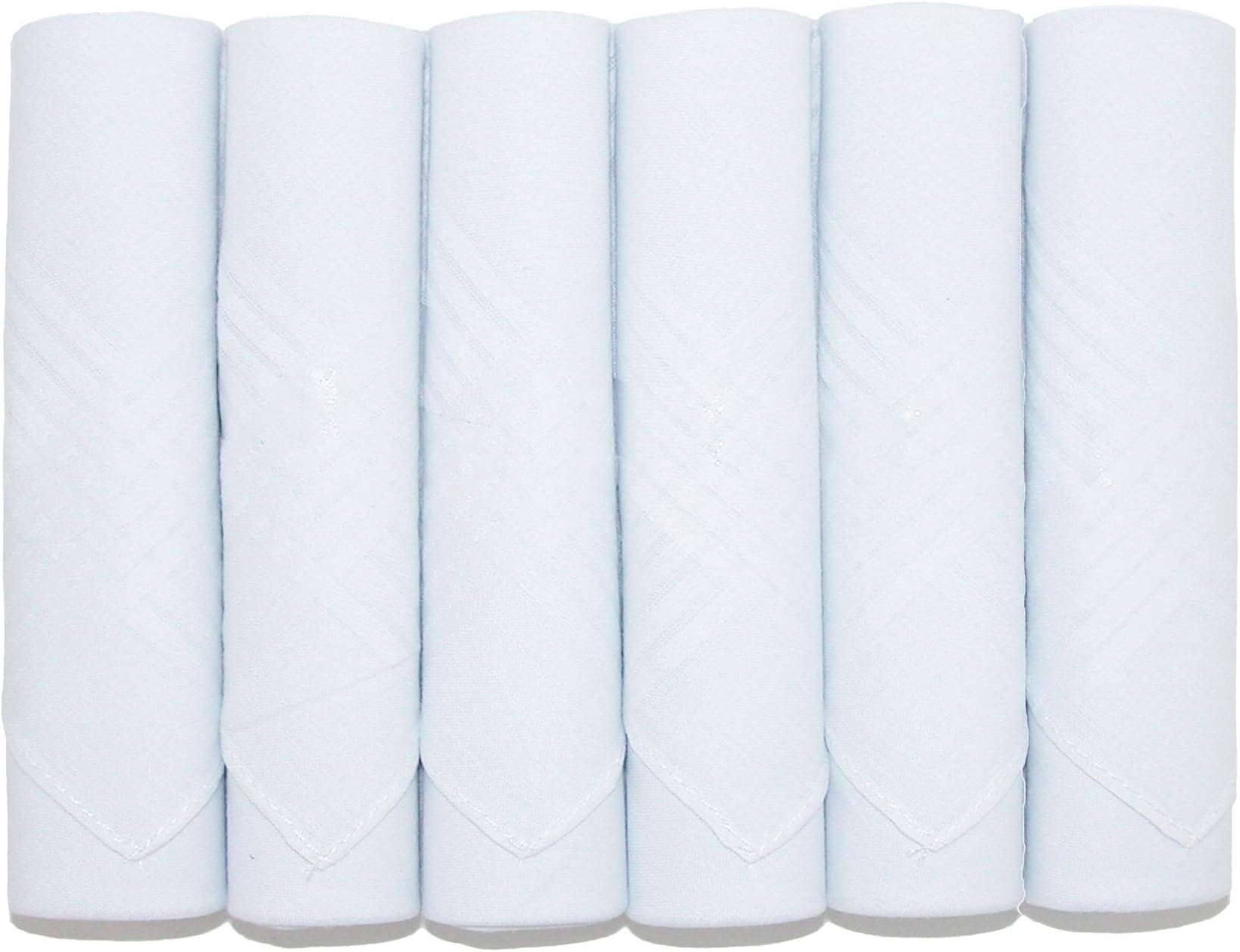 Men's Cotton Handkerchiefs (Pack of 6), White